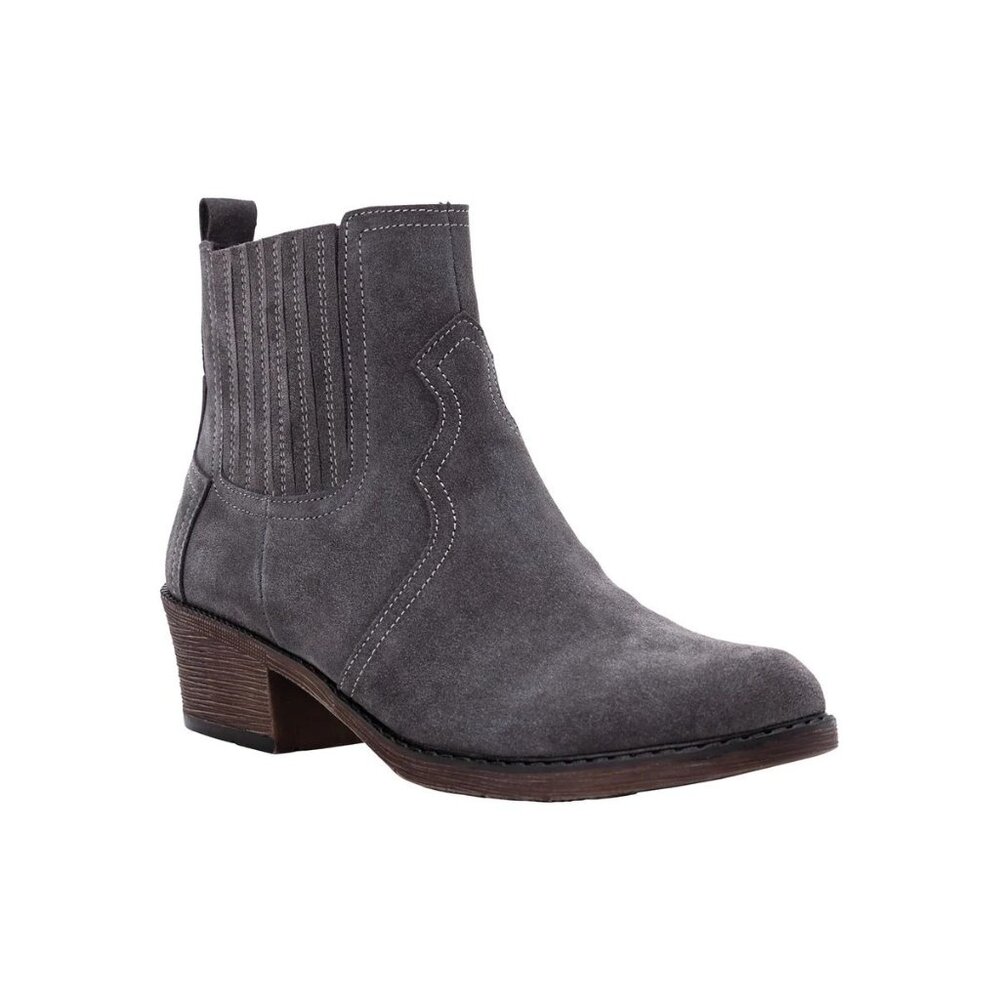 Propet Reese Dark Grey Ankle Boot Women's size 8 M Excellent Condition - Picture 2 of 11